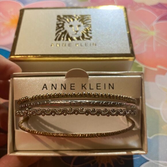 New! Anne Klein Gold & Silver Tone Bracelet Set. - Picture 1 of 5